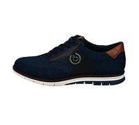 Bugatti Chaussure homme à lacets élastiques, mélange respirant, mousse mémoire, Bleu foncé 41 EU