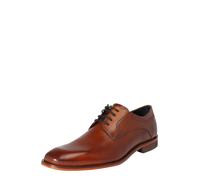 bugatti Homme Chaussure basse business en cuir, Derby avec finition bicolore et semelle intérieure souple, Cognac, 40 EU