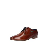 bugatti Homme Chaussure Basse Business en Cuir de Haute qualité, Derby au Design Minimaliste, Brun Cognac, 40 EU