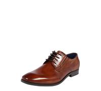 Bugatti Fashion - Chaussure homme Derby en cuir, finition bicolore, coupe ergonomique, Cognac 45 EU