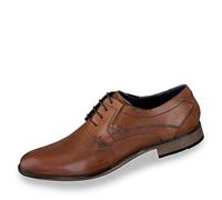 Bugatti Chaussure Basse Business en Cuir, Derby avec Finition À la Main et Perforation DerbysHomme