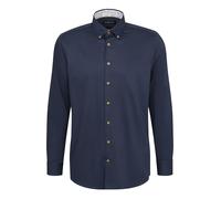 bugatti Chemise boutonnée à Manches Longues pour Homme Coupe Moderne, Bleu Marine (390), XL