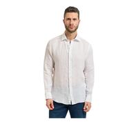 Bugatti - Chemise en lin - Homme - Chemises - Blanc - Taille: 2XL