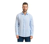 Bugatti - Chemise en lin - Homme - Chemises - Bleu - Taille: XL