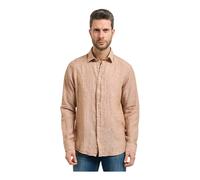 Bugatti - Chemise en lin - Homme - Chemises - Brun - Taille: 4XL