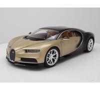 WELLY Maquette de voiture Bugatti Chiron 2017 Échelle 1:24 Or/Noir