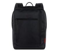 bugatti Clark Daypack Cuir véritable 42 cm Compartiment ordinateur noir