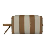 bugatti Cleo Trousse de Toilette, Petite Pochette en Simili Cuir rayé Cognac/Beige