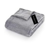 Bugatti Couverture Douillette XL 160x220cm - Couverture Douillette Gris, qualité de Marque Haut de Gamme en Peluche de Flanelle, Chaude et Douce