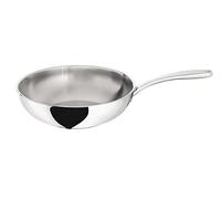 BUGATTI Cucina Italiana, WOK en Acier Inoxydable 18/10, Poêle Wok Pour Toutes Tables de Cuisson et Four, Épaisseur Trois Couches, Diamètre 30 cm
