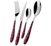 BUGATTI DAFU-012F50 Daisy Ménagère de 24 Pièces Service de Table SAN/Acier Fuchsia 22 x 8 x 30 cm