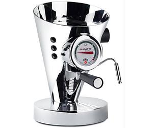 BUGATTI, Diva Evolution Machine à expresso et cappuccino pour café moulu et dosettes Fonction vapeur non-stop, 15 bar, 950 W, capacité 0,8 l, design élégant (chromé)