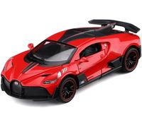 Bugatti Divo moulée sous pression, modèle réduit en alliage de zinc, voiture jouet à tirer, échelle 1/32, cadeau pour enfants, garçons et filles (rouge)