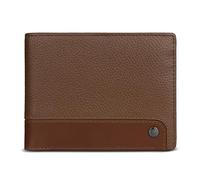 bugatti Due Petit Portefeuille Homme Cuir avec Protection RFID Portefeuille avec Rabat Petit Cognac