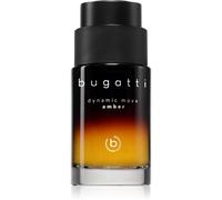 bugatti Parfum pour homme Dynamic Move Amber 100ml I Eau de Toilette fumé et chaud I combinaison sensuelle et puissante de cannelle, tabac et cypriol I Parfum pour homme, poudré, doux et épicé