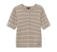 Bugatti - Džemperis ar īsām piedurknēm un smalku rakstu - Femme - Pulls - Beige - Taille: 40 FR