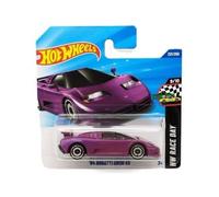 Bugatti eb110 SS 94, Lilas, 1:64, Metal - Voiture de Sport Coupe - pour Hot Wheels Course Automobile - Set Jouet Enfant + Une Carte