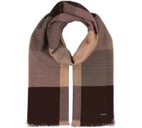 bugatti Écharpe ton sur ton - Motif à carreaux - 57 x 180 cm - En pure laine, Poivre (Pepper), taille unique