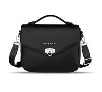 bugatti Ella Classic - Sac bandoulière pour femme, style Saffiano en cuir synthétique, sac à main - Noir
