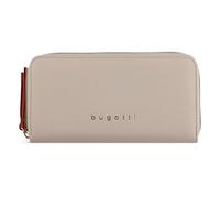 Bugatti Ella Grand Portefeuille pour Femme, Portefeuille Long en Cuir synthétique, Beige