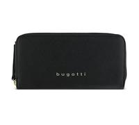 bugatti Ella Grand Portefeuille pour Femme, Portefeuille Long Style Saffiano en Cuir synthétique, Noir