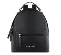 bugatti Ella petit sac à dos pour femme, sac à dos de jour tendance style Saffiano en cuir synthétique, noir