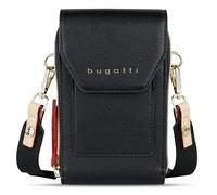 bugatti Ella portefeuille bandoulière pour femme avec compartiment smartphone, portefeuille en cuir synthétique, noir