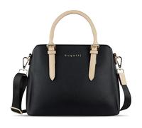 bugatti Ella Sac à main pour femme, sac bowling de taille moyenne en similicuir, noir
