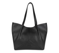 bugatti Elsa Shopper femme en cuir, sac avec trousse de maquillage supplémentaire, noir