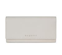 bugatti Emilia Portefeuille Femme avec Rabat et Protection RFID, Portefeuille Long élégant en Cuir, crème