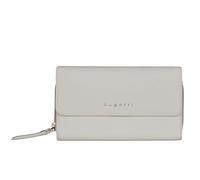 bugatti Emilia Portefeuille Femme en Cuir avec Rabat et Fermeture éclair, Protection RFID, crème