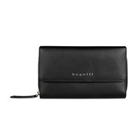 bugatti Emilia Portefeuille Femme en Cuir avec Rabat et Fermeture éclair, Protection RFID, Noir
