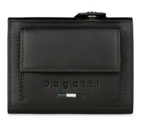 bugatti Romeo Portefeuille Mini en Cuir avec Compartiment Airtag, Protection RFID et Compartiment à Monnaie, Portefeuille Fin, Noir