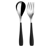BUGATTI EZNU-057F11/12 Essenza Lot de 2 Pièces Service de Table SAN/Acier Noir 25 x 12 x 3 cm