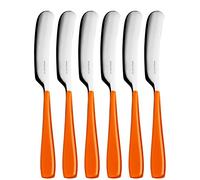 BUGATTI EZOU-057F32/6 Essenza Ménagère de 6 Pièces Tartineur SAN/Acier Orange 16 x 20 x 3 cm