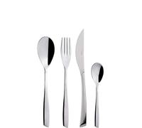 BUGATTI, Gaia, Couverts de Table 24 pièces en Acier Inoxydable 18/10 avec Boîte Galerie Compacte, Service de Table6, Cuillères, Fourchettes, Couteaux et Cuillères à Café