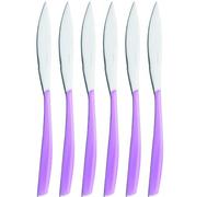 BUGATTI GLLU-021F35/6 Glamour Ménagère de 6 Pièces Couteau à Steak SAN/Acier Lilas 16 x 26 x 3 cm