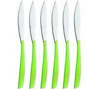 BUGATTI GLMU-021F35/6 Glamour Ménagère de 6 Pièces Couteau à Steak SAN/Acier Vert 16 x 26 x 3 cm