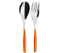 BUGATTI GLOU-021F11/12 Glamour Lot de 2 Pièces Service de Table SAN/Acier Orange 25 x 12 x 3 cm