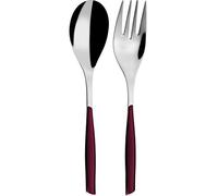 BUGATTI GLRG-021F11/12 Glamour Lot de 2 Pièces Service de Table SAN/Acier Rouge Grenat 25 x 12 x 3 cm
