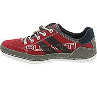 bugatti Homme Baskets décontractées à la Mode avec détails de Logo et Semelle Flexible, Rouge, 41 EU