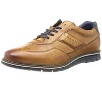 bugatti Homme Baskets décontractées à Lacets en Cuir avec Finition à la Main, Jaune, 44 EU