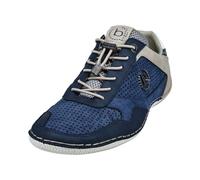 bugatti Homme Baskets décontractées à Semelle Souple, Chaussures à Lacets avec Mousse à mémoire de Forme, Lacets élastiques, Bleu Foncé Bleu, 40 EU