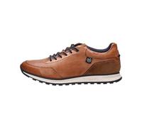 Bugatti Baskets homme en cuir à lacets, mousse à mémoire de forme, semelle remplaçable, Cognac 41