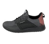 bugatti Homme Baskets en mesh respirant, baskets en mousse à mémoire de forme, lacets élastiques, Noir, 44 EU