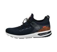 bugatti Homme Baskets sportives avec mousse à mémoire de forme au design sportif, lacets élastiques, respirantes, Bleu Foncé, 46 EU