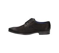 bugatti Homme Chaussure Basse Business en Cuir de Haute qualité, Derby au Design Minimaliste, Noir 3, 44 EU