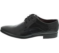 bugatti Homme Chaussure Basse Business en Cuir de Haute qualité, Derby aux Lignes élégantes, Noir, 42 EU