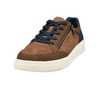 bugatti Homme Cleaner Capsole Sneaker mit Reißverschluss an der Seite Basket, Cognac, 43 EU