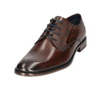 bugatti Homme Derby-schnürschuh mit Geprägten Elementen à Lacets, Marron foncé, 44 EU Large